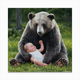 Bear And Baby 2 Canvas Print