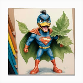 Superman Duck 4 Canvas Print