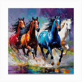 Horses Running Canvas Print