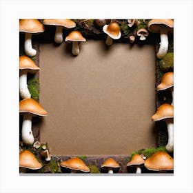 Frame With Mushrooms 3 Canvas Print