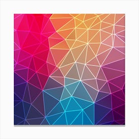 Multicolored Geometric Origami Idea Pattern Canvas Print
