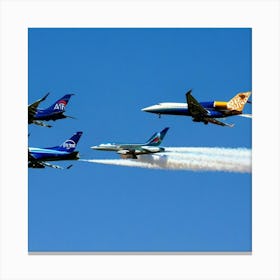 Four Jets In Formation 2 Canvas Print