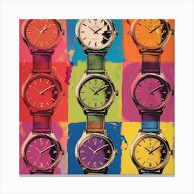 Watches Pop Art 1 Canvas Print