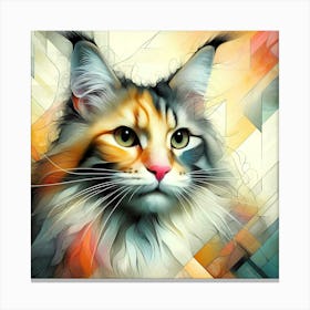 Feline Cat Creative Artwork Illustration 70 Canvas Print