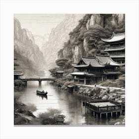 Chinese Village Canvas Print