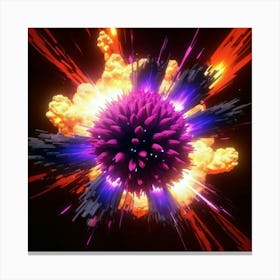 Plasma Explosion Glitch Art 23 Canvas Print