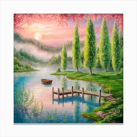 Dawn S Tranquil Embrace Canvas Print
