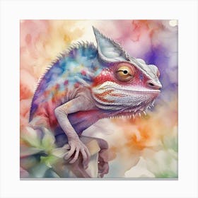 Colorful Chameleon Canvas Print