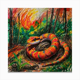 Snake In The Forest 2 Canvas Print