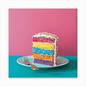 Rainbow Cake Canvas Print