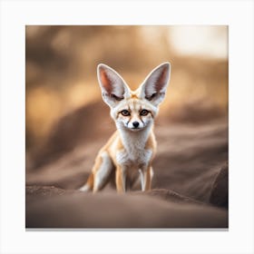 Cute tiny fennec Fox Canvas Print