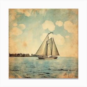 Vintage Sailboat 8 Canvas Print