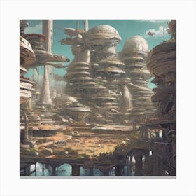 Futuristic City 3 Canvas Print