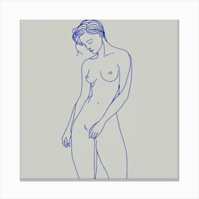 Nude Woman Drawing 3 Canvas Print