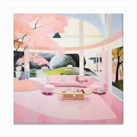 Pink Living Room 6 Canvas Print