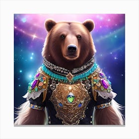 Bear In Armor Canvas Print