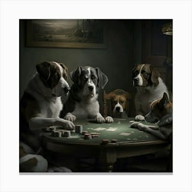 Poker Dogs 3 Canvas Print