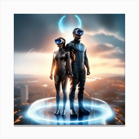 Futuristic Couple 99 Canvas Print