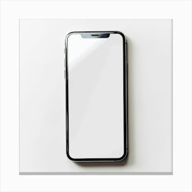 White Iphone X On White Background Canvas Print