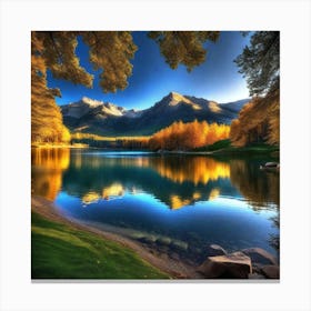 Autumn Lake 3 Canvas Print