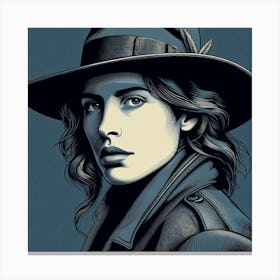 Woman In A Hat Canvas Print