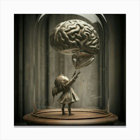 Girl With A Brain 1 Canvas Print