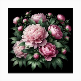 Pink Peonies 6 Canvas Print