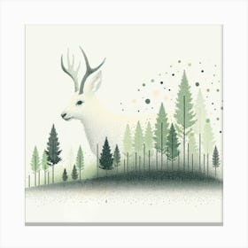 Deer In The Forest 11 Canvas Print