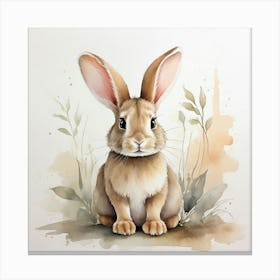 Rabbit Watercolor Painting 5 Canvas Print