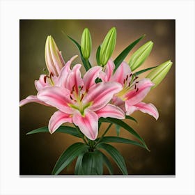 Pink Lily Stampe su tela