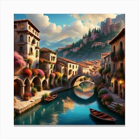 Florence Canal Canvas Print