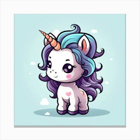 Cute Unicorn 476 Canvas Print