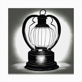 Lantern With A Heart Canvas Print