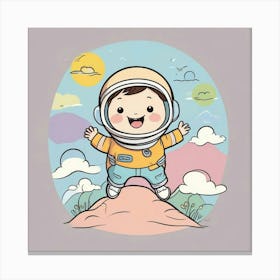 Cute Astronaut Canvas Print