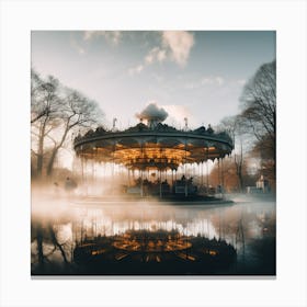 Carousel In The Park Canvas Print