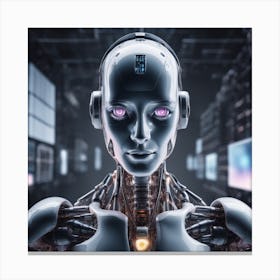 Robot Stock Videos & Royalty-Free Footage Canvas Print