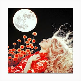 Lunar Beauty - Moon Lover Canvas Print