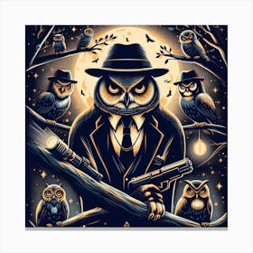 Owls maffia 2 Canvas Print