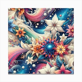 Abstract Floral Pattern 1 Canvas Print