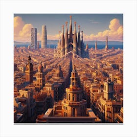 Sagrada Silhouette: Barcelona Brilliance Canvas Print