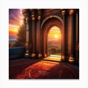 Entrance To An Ornate Palace Canvas Print