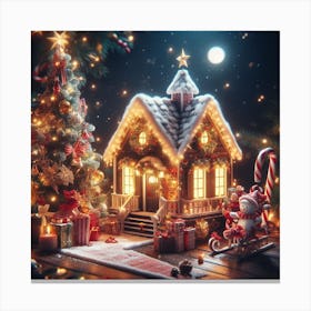 Christmas House Canvas Print