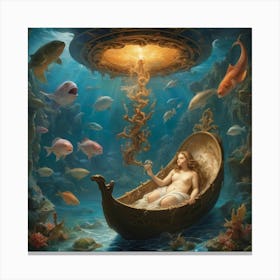 Mermaid art print paintings Canvas Print