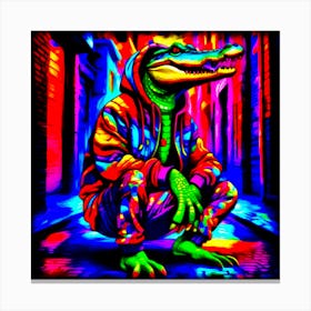 Psychedelic Hip Croc Canvas Print