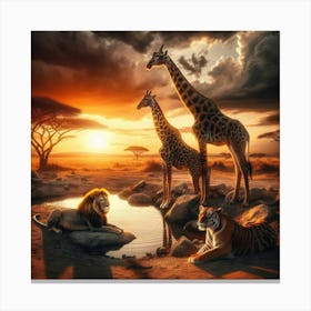 Peace And Calm On The Serengeti Canvas Print