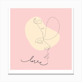Love pink 1 Canvas Print