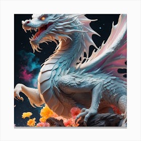 White Dragon 1 Canvas Print
