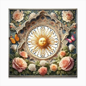 Sun And Roses22 Canvas Print