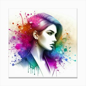 A stylish lady 13 Canvas Print