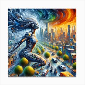 Futuristic Cityscape Canvas Print